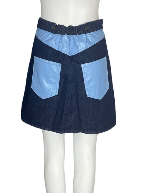 Falda Bimba Y Lola Bolsillo Corte a Azul - Talla 36
