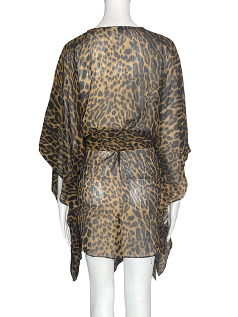 Salida De Baño Ralph Lauren Transparente Animal print Marrón - Talla 4