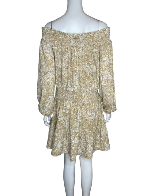 Vestido Michael Kors Midi Estampado Beige - Talla L