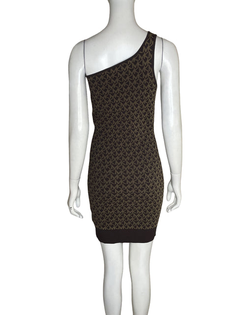 Vestido Michael Kors de Viscosa Off-shoulder Marrón - Talla S