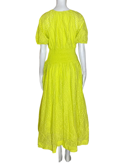 Vestido J.crew Troquelado Maxi Verde - Talla S