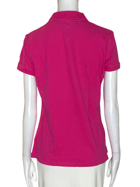 Camiseta Tommy Hilfiger de Algodón Cuello v Manga corta Rosado - Talla S