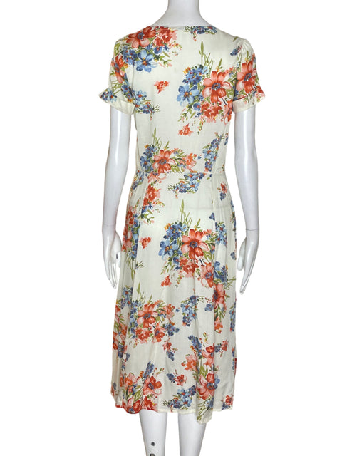 Vestido Tesoro Tps Midi Estampado Naranja - Talla S