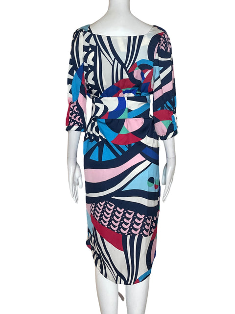 Vestido Tesoro Tps Estampado Cuello redondo Azul - Talla S