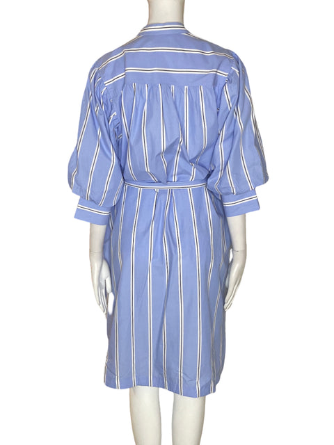 Vestido Zara Midi Rayas Azul - Talla XS