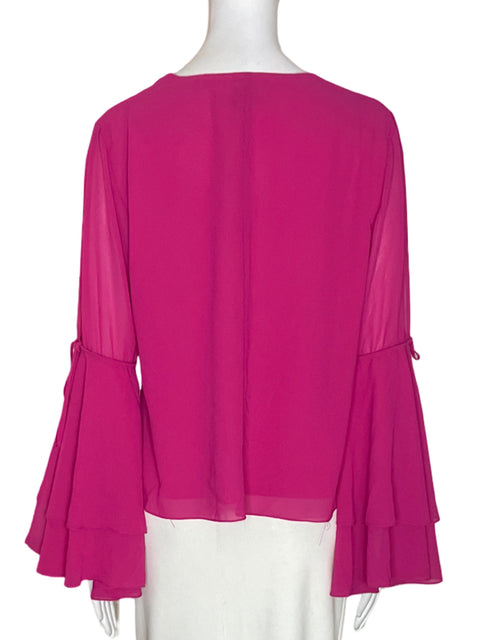 Blusa Donná Degnan Transparente Suelto Rosado - Talla 6