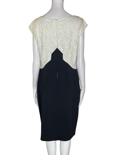 Vestido Tadashi Shoji Sin mangas Suelto Negro - Talla L