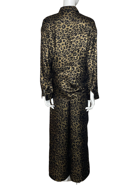 Set Bailey Rose Animal Print Metalizado Marrón - Talla S