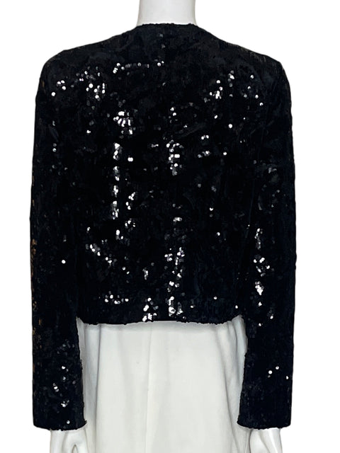Blazer Explosión Lentejuelas Velvet Negro - Talla M