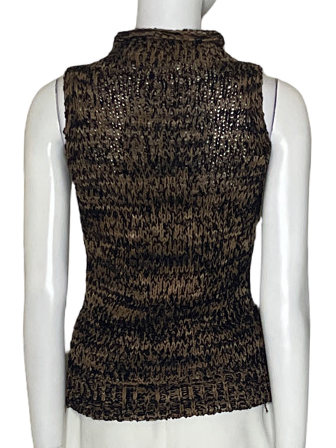 Top Massimo Dutti Tejido de Algodón Marrón - Talla S
