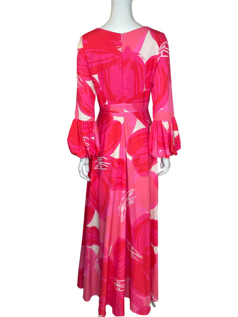 Vestido De Fiesta Tesoro Tps Manga larga Estampado Rosado - Talla S
