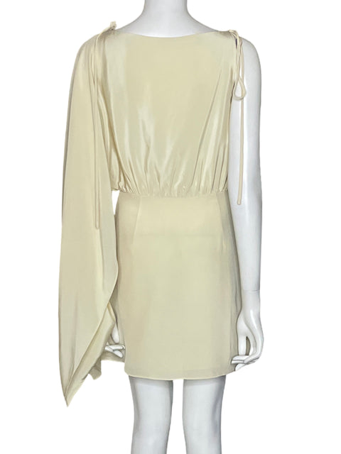 Vestido Alexis Wesley de Seda Mini Beige - Talla M