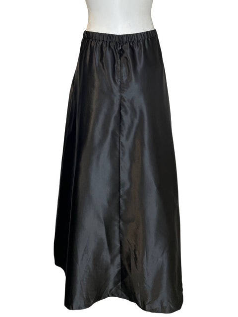 Falda Alex Evenings Plisado Satinado Negro - Talla M