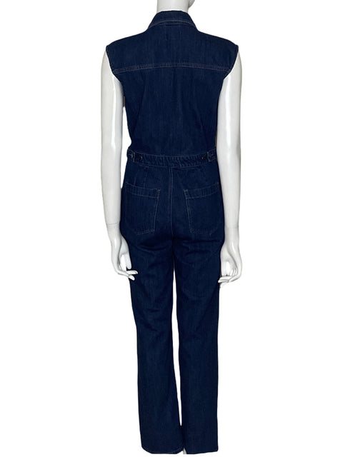 Mono Pistola Brooks Sleeveless Jumpsuit de Algodón Azul - Talla S