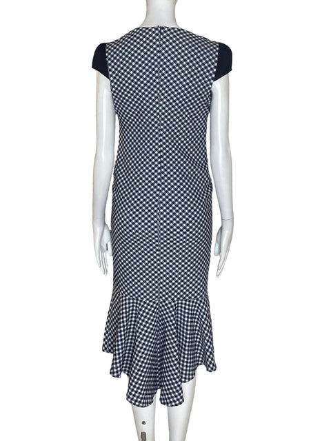Vestido La Patean Cuadros Midi Negro - Talla 40
