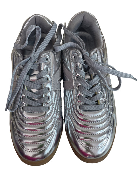 Zapatilla Soda Texturizado Cordones Plateado - Talla 5.5