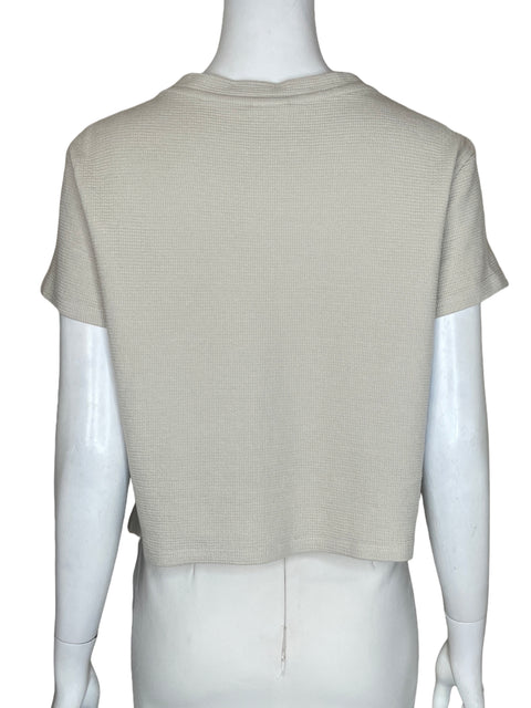Blusa Atmos Movement Cropped Manga corta Beige - Talla L
