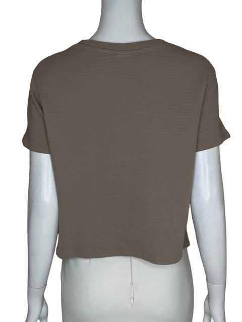 Blusa Atmos Movement Cropped Manga corta Marrón - Talla M