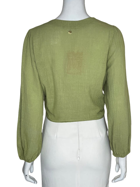 Blusa Kibys Cuello v Manga larga Verde - Talla S