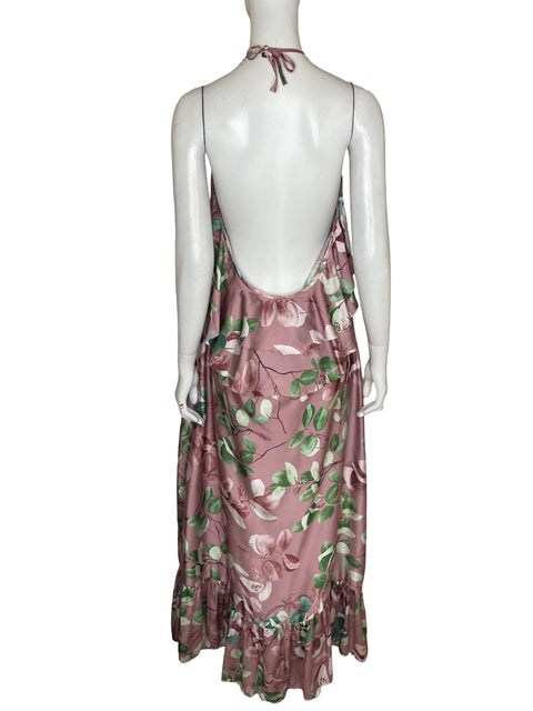 Vestido Santo Azul Swimwear Satinado Rosado - Talla S
