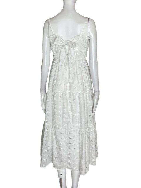 Vestido Blu Peper Liso Ajustado Blanco - Talla S