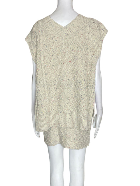 Conjunto Le Lis Falda/blusa Tejida Gris - Talla XS