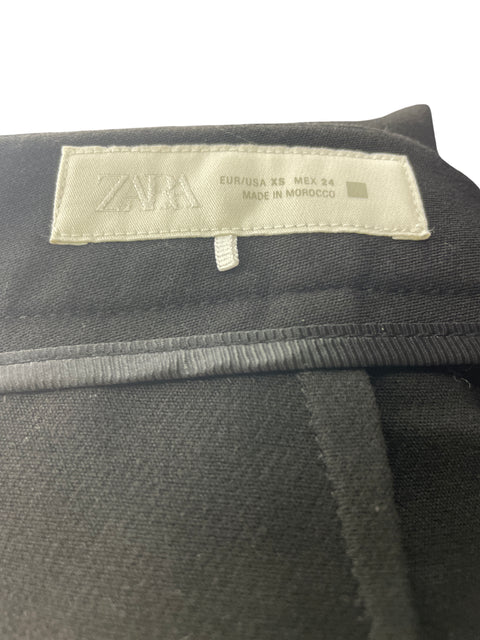Pantalón Zara Recto Wide leg Negro - Talla XS