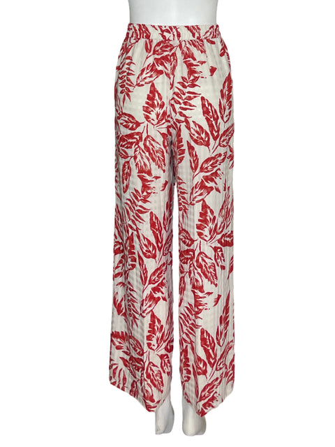 Pantalón Skies Are Blue Estampado Floral Rojo - Talla XS