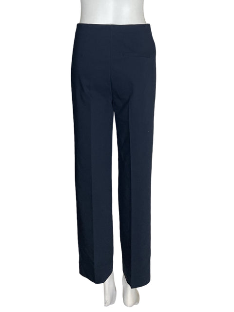 Pantalón Mng Liso Botones Azul - Talla 36