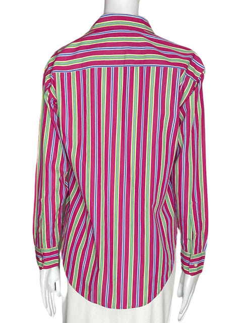 Camisa Ralph Lauren de Algodón Rayas Manga larga Rosado - Talla XS