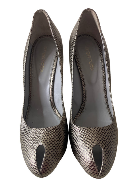 Zapato Sergio Rossi Tacón alto Punta cerrada Dorado - Talla 38