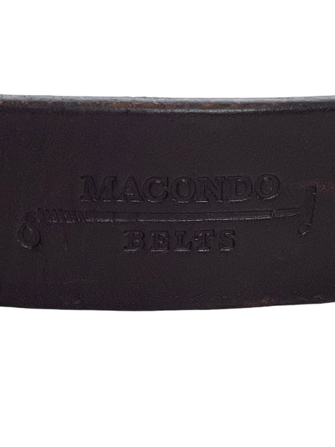 Cinturón Macondo Belts Bordado Marrón - Talla U