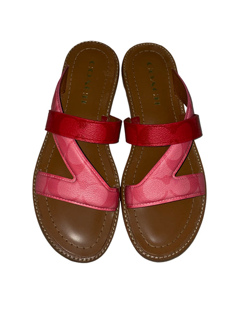Sandalia Coach Harlan Canvas Rosado - Talla 6.5