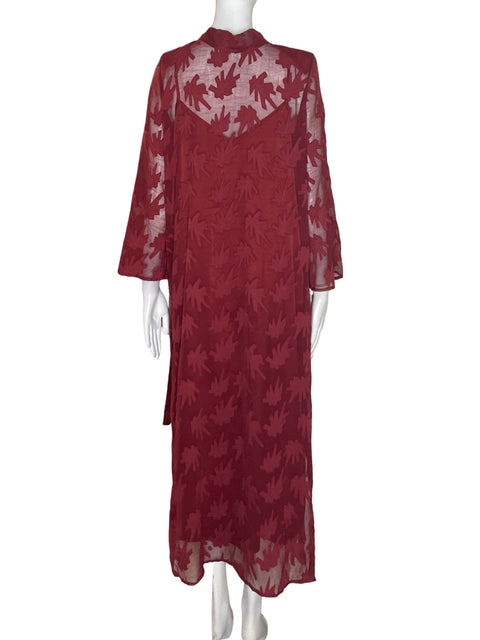Vestido Coosy Liso Tejido Marrón - Talla M