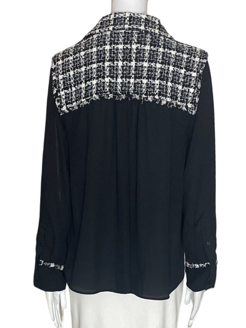 Blusa Zara Manga larga Suelto Negro - Talla M