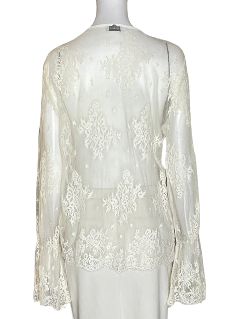 Blusa Liu.jo Tejida Transparente Blanco - Talla M