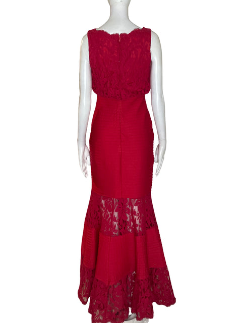 Vestido Cinderella Divine Ajustado Tejido Rojo - Talla S