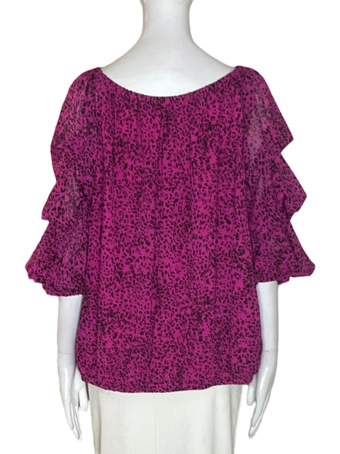 Blusa Vince Camuto Estamoado Ruchas Rosado - Talla XXL