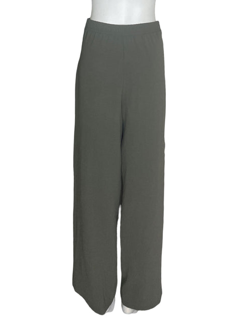 Pantalón Zara Palazo Recto Gris - Talla M