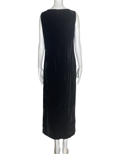 Vestido Zara Terciopelo Sin mangas Negro - Talla M