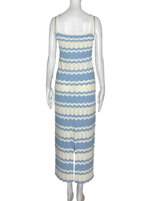 Vestido Hersy Rayas Ajustado Azul - Talla L