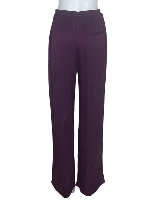 Pantalón Zara Apliques Recto Morado - Talla L