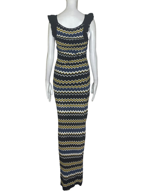 Vestido Heartloom Ajustado Texturizado Azul - Talla M