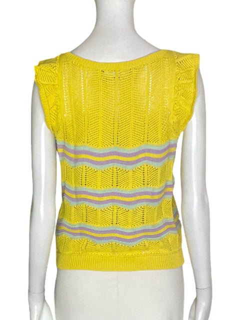 Blusa Vero Moda de Algodón Tejido Sin mangas Amarillo - Talla M