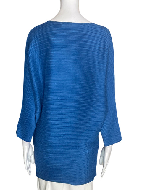 Blusa Adolfo Dominguez Texturizado Manga larga Azul - Talla M