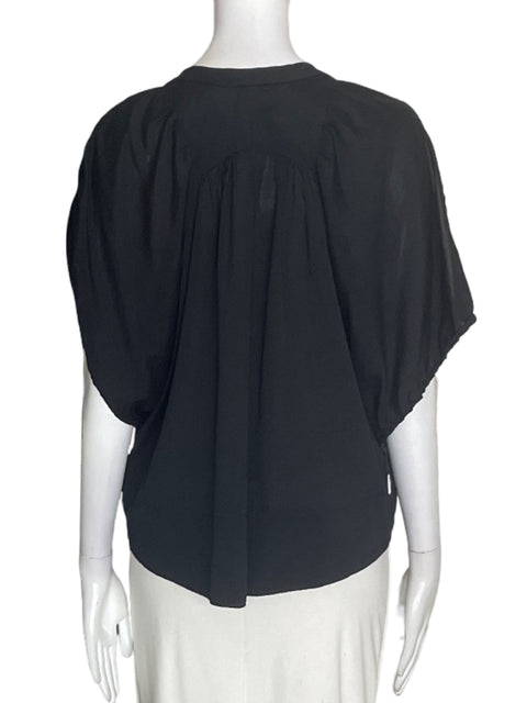 Blusa Rapsodia Liso Manga corta Negro - Talla S