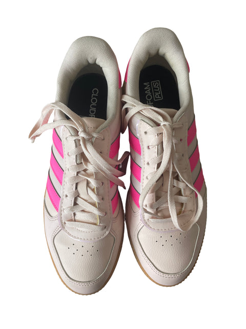 Zapatilla Adidas Suela de goma Cordones Rosado - Talla 7