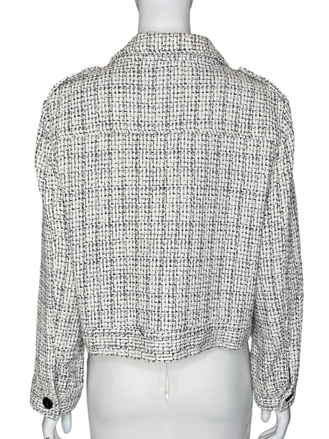 Chaqueta Zara Cropped Manga larga Blanco - Talla L