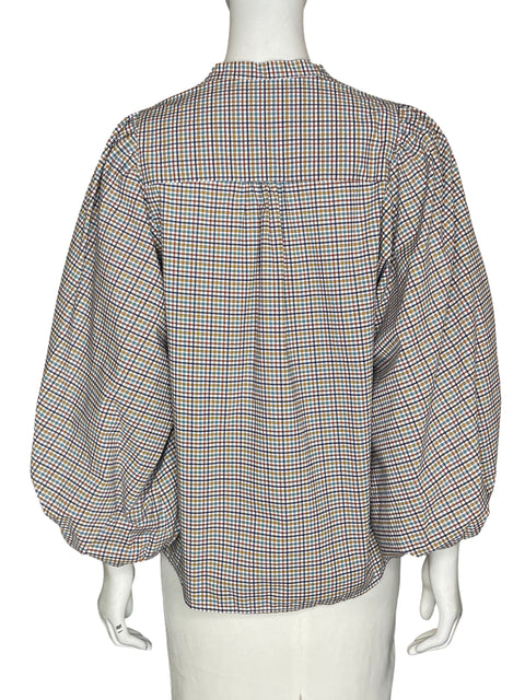 Blusa Silvia Tcherassi de Algodón Mangas abullonadas Gris - Talla S