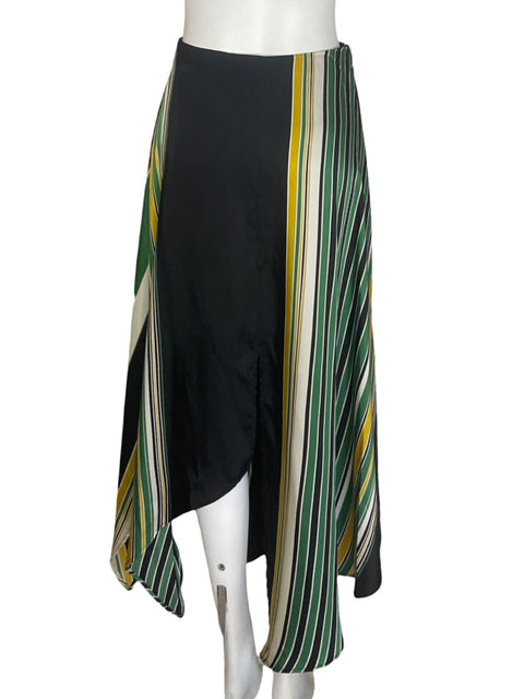 Falda Tesoro Tps Rayas Asimétrico Verde - Talla S